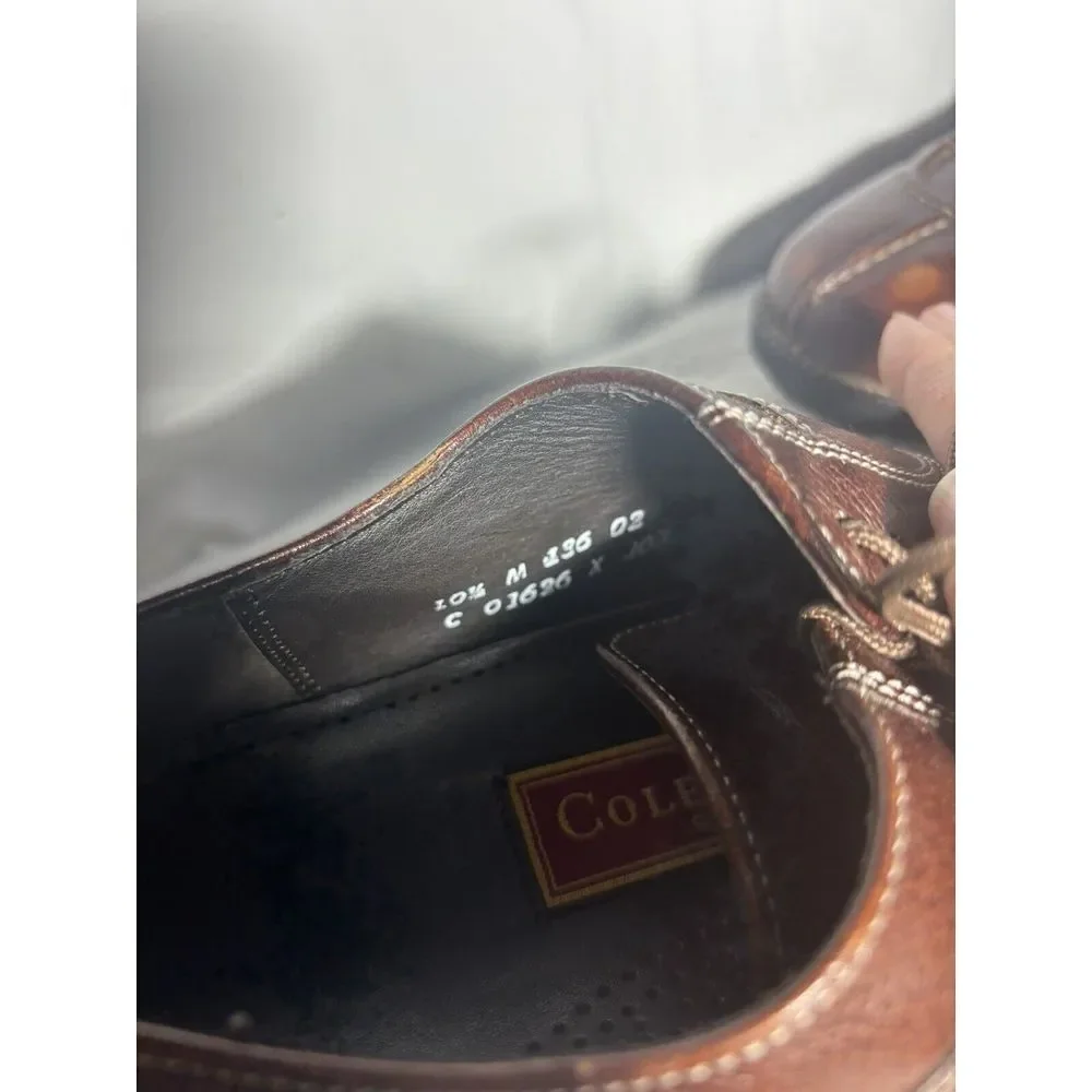 Cole Haan‎ Shoes Mens 10 M Brown Apron Split Moc Toe Brogue GUC S11