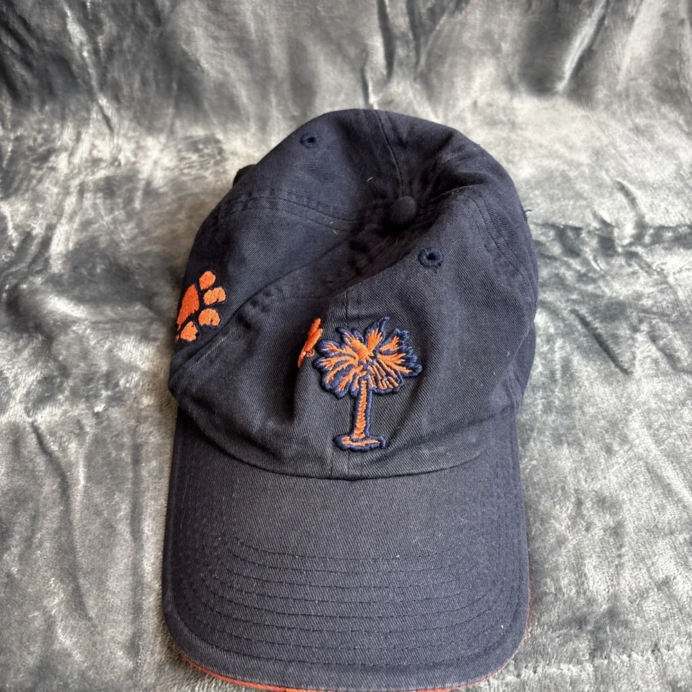 Vintage Tigers Hap Colosseum Cap Embroidered Blue Orange Paw Palm Tree Strapback