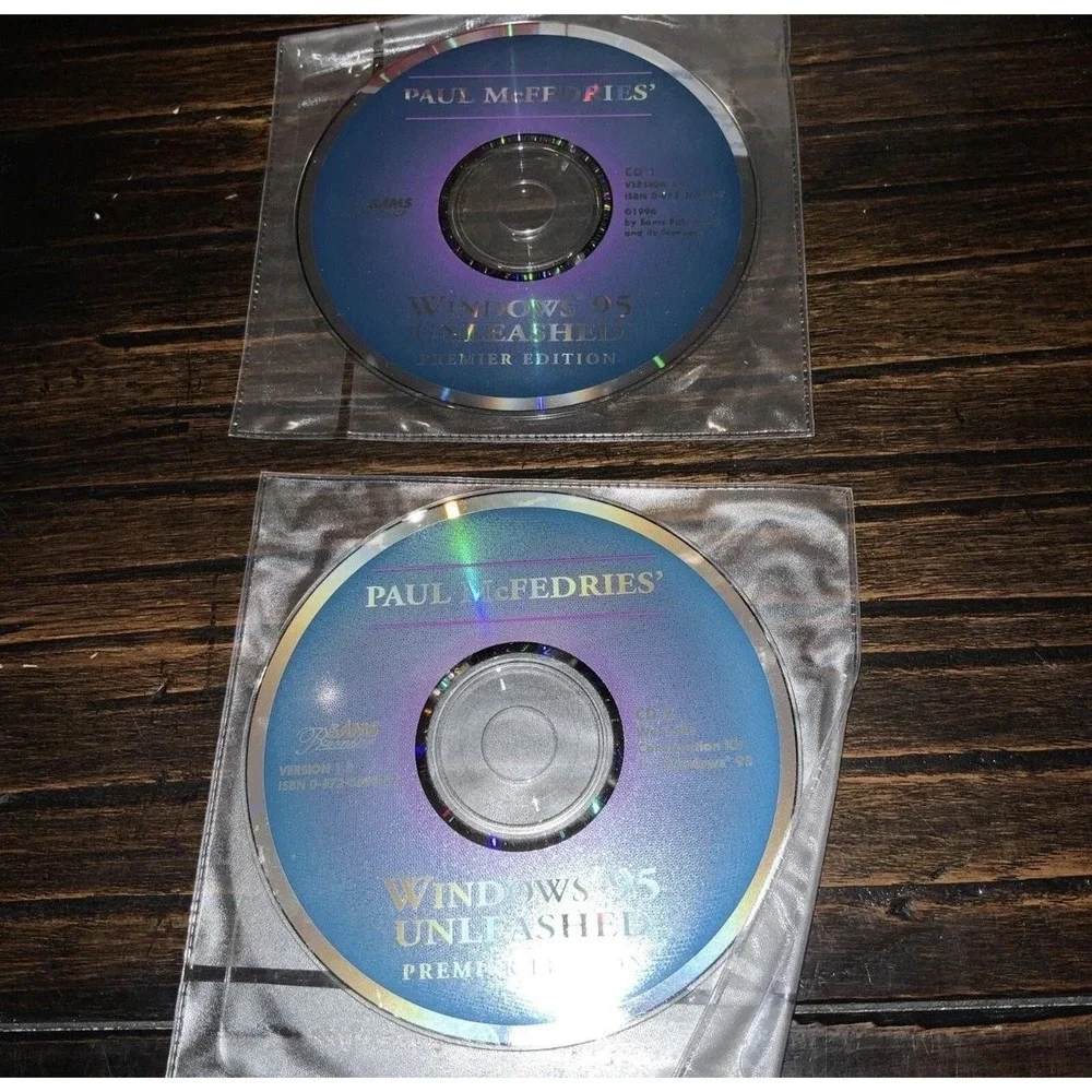 Vintage Windows 95 Unleashed Premier Edition 2 CD PC Software‎ Sams Publishing