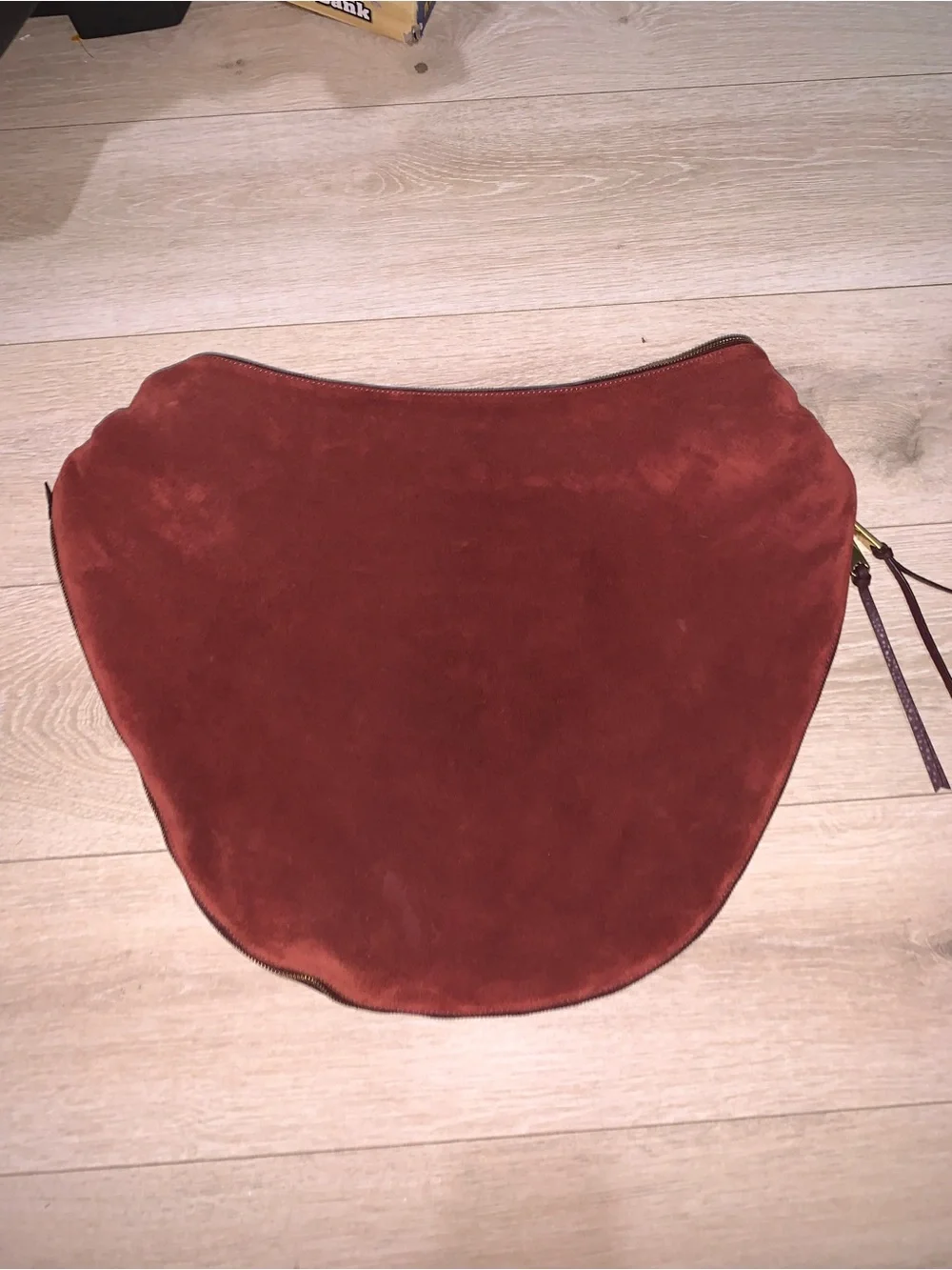 Etienne Aigner Moda Hobo Bag Burgundy Suede & Leather 100% Genuine Leather