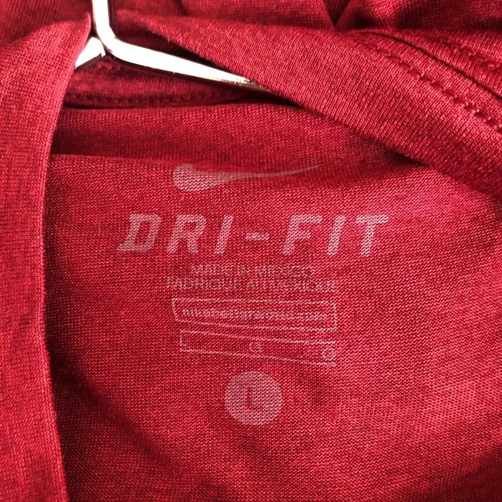Nike Dri-Fit Solid Heather Red Short Sleeve Tech Tee T-shirt
