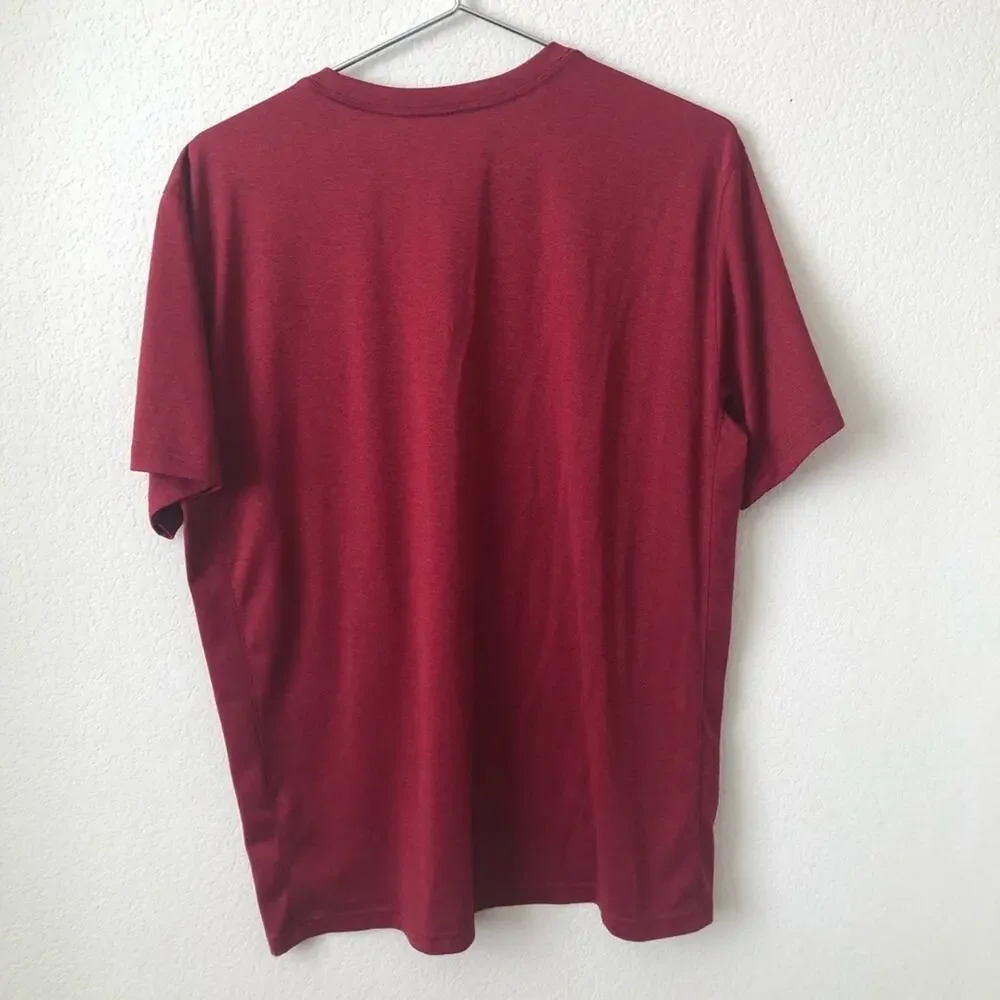 Nike Dri-Fit Solid Heather Red Short Sleeve Tech Tee T-shirt