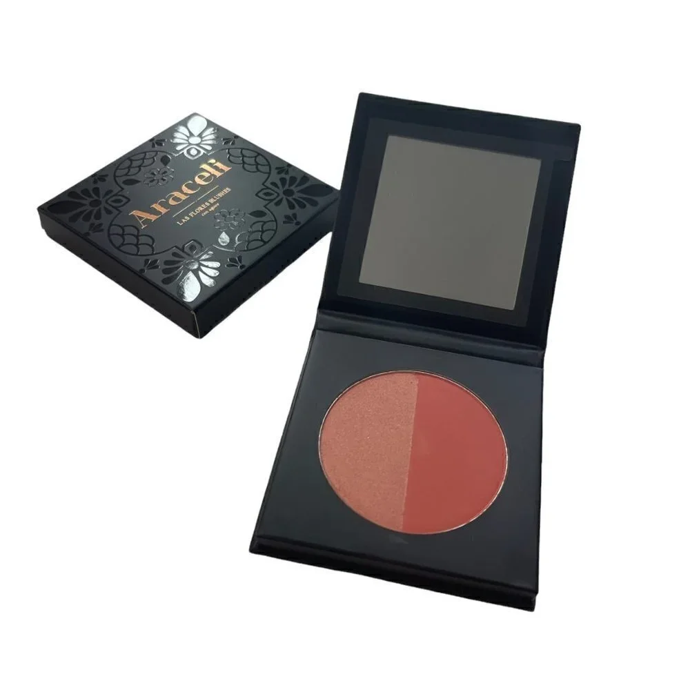 Araceli Beauty BNIB Peach Las Flores Split Pan Blush in Dahlia & Laelia