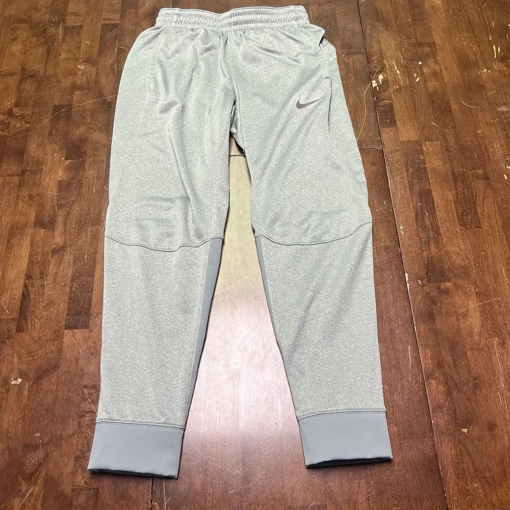 Nike Men's Jogger Large‎ Dri Fit Gym Ankle Zip Holographic Swoosh Zip Padding