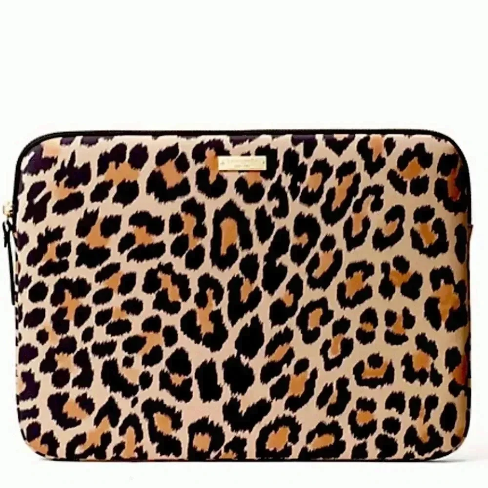 NWOT Kate Spade Leopard 13” Laptop Sleeve