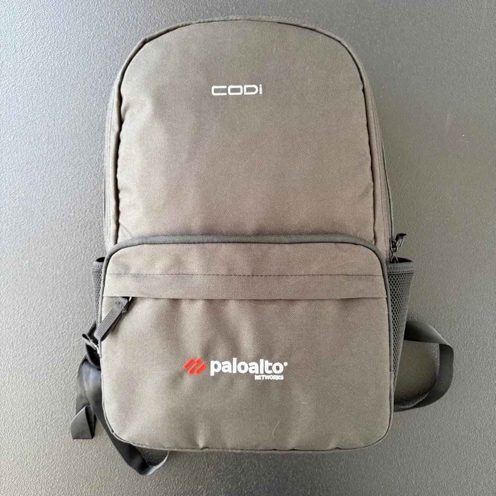 Palo Alto Networks Codi Backpack Black Company Swag‎ Thick Water Bottle Pockets