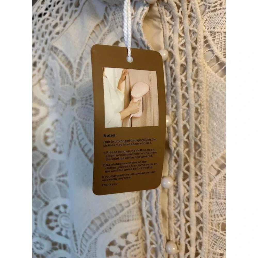 UTCOCO 2 piece beige lace NWT