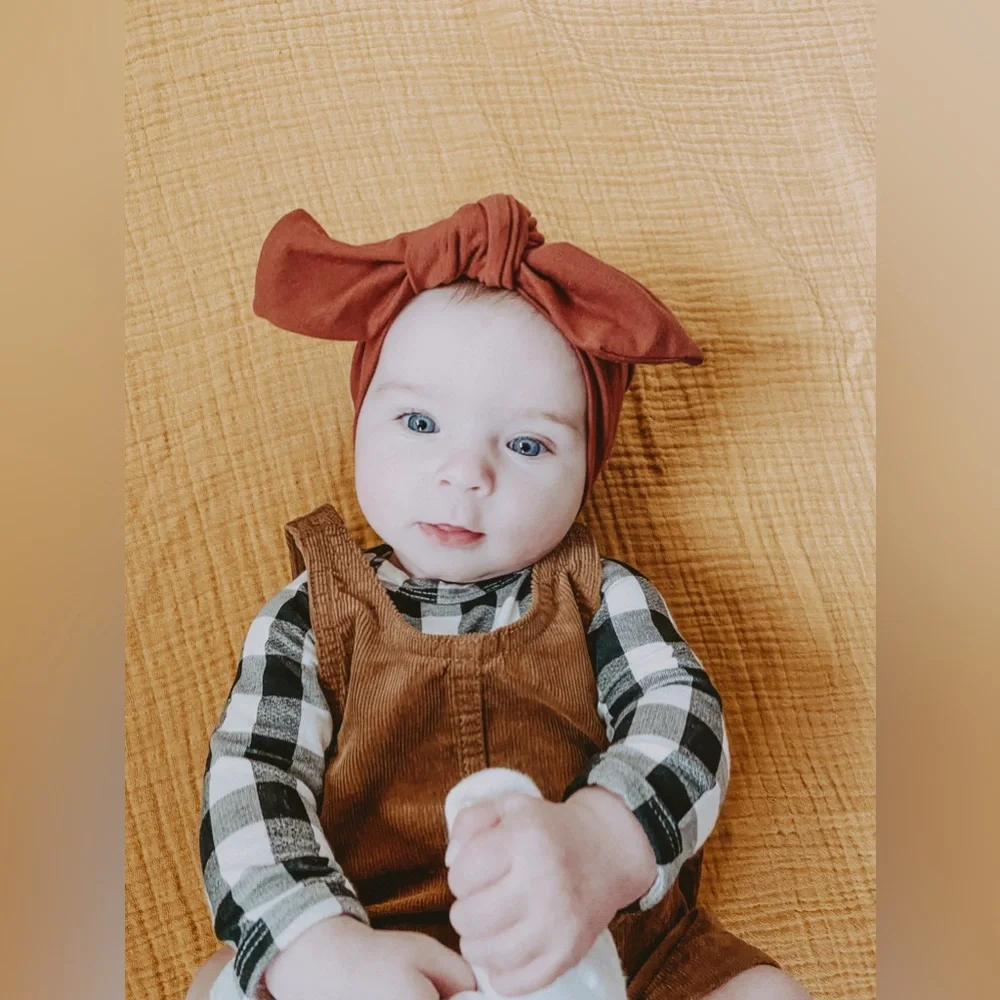 Eyee‎ Kids Baby Brown Topknot Bow Headband Infant 6-12 Months
