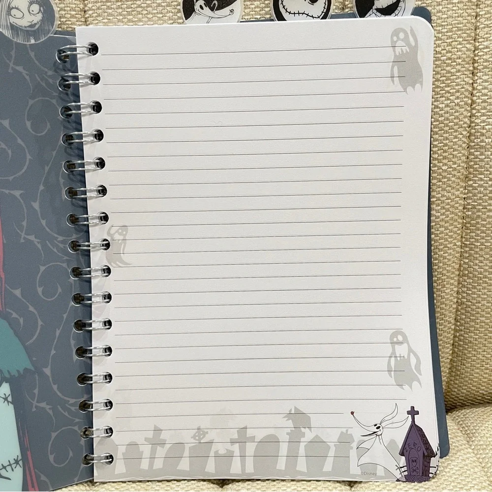 NEW Disney Nightmare Before Christmas Jack Sally Spiral‎ Notebook with Dividers