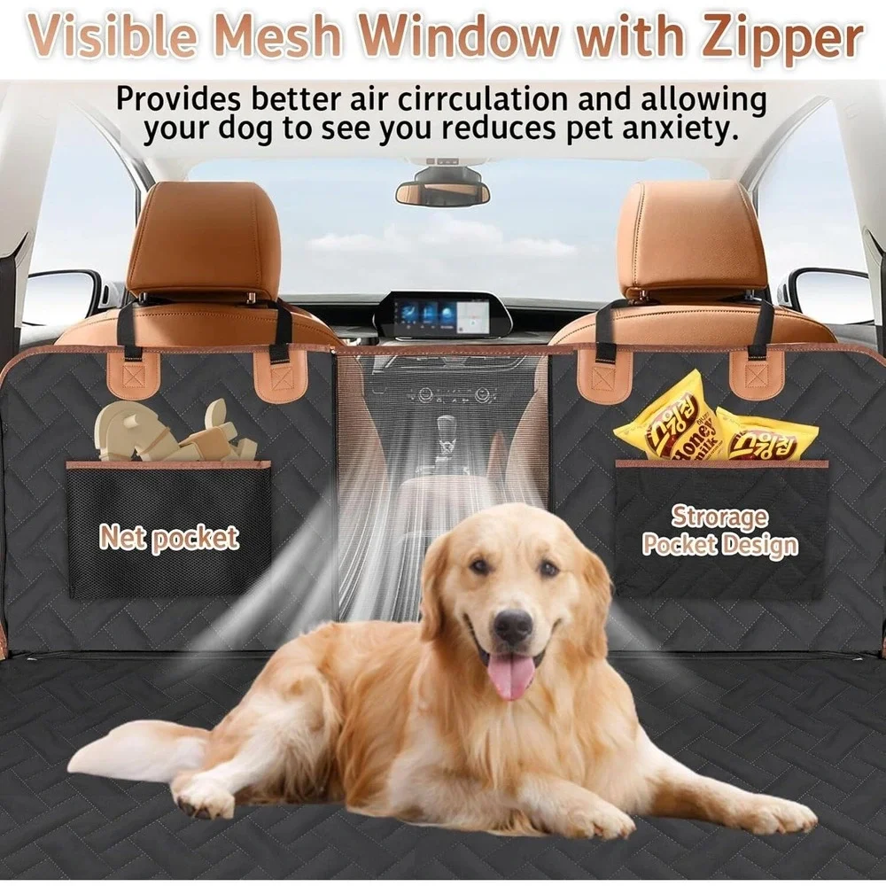 Ormmor Dog Car Seat Cover Hard Bottom Extender‎ Waterproof SUV Truck Black