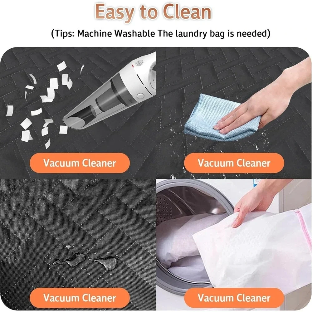 Ormmor Dog Car Seat Cover Hard Bottom Extender‎ Waterproof SUV Truck Black