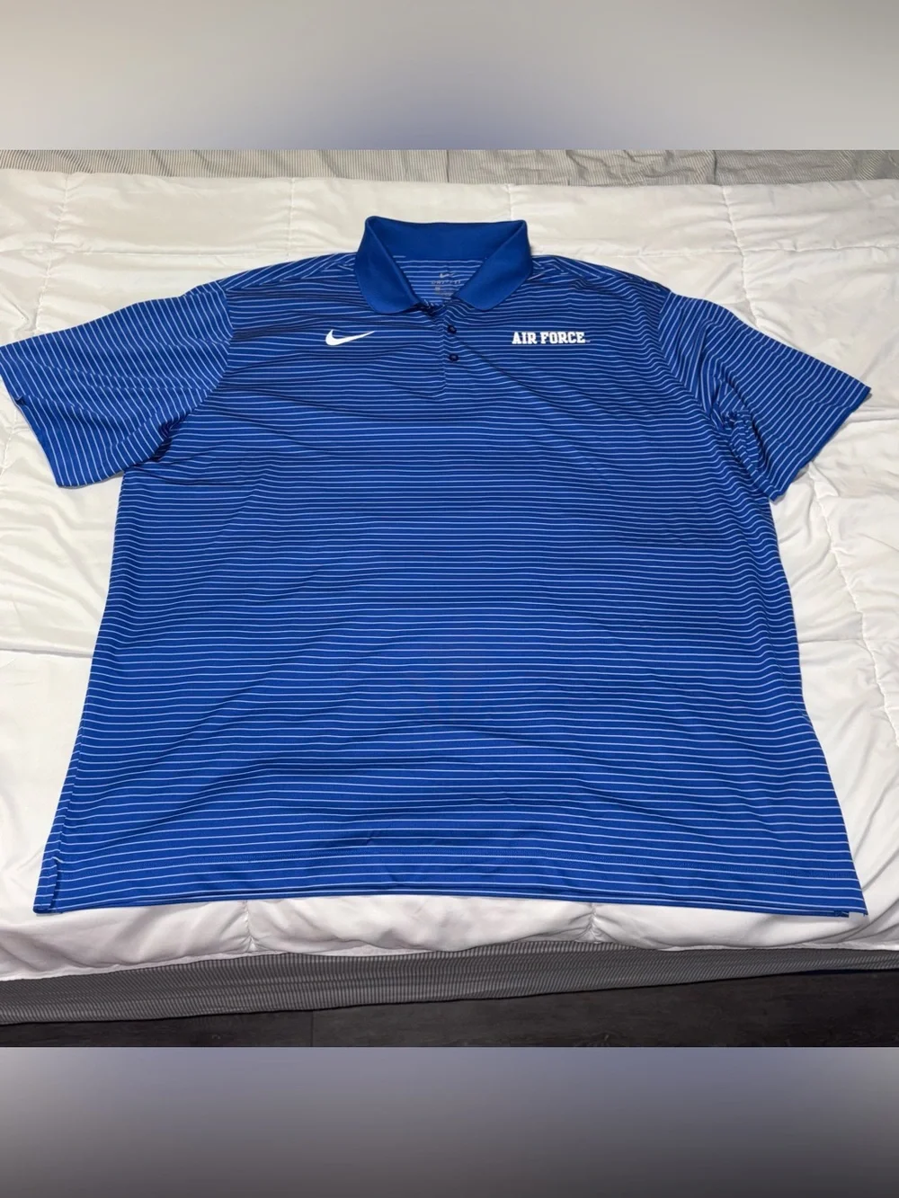 Nike Air Force Academy Polo 3XL Men’s Blue Striped