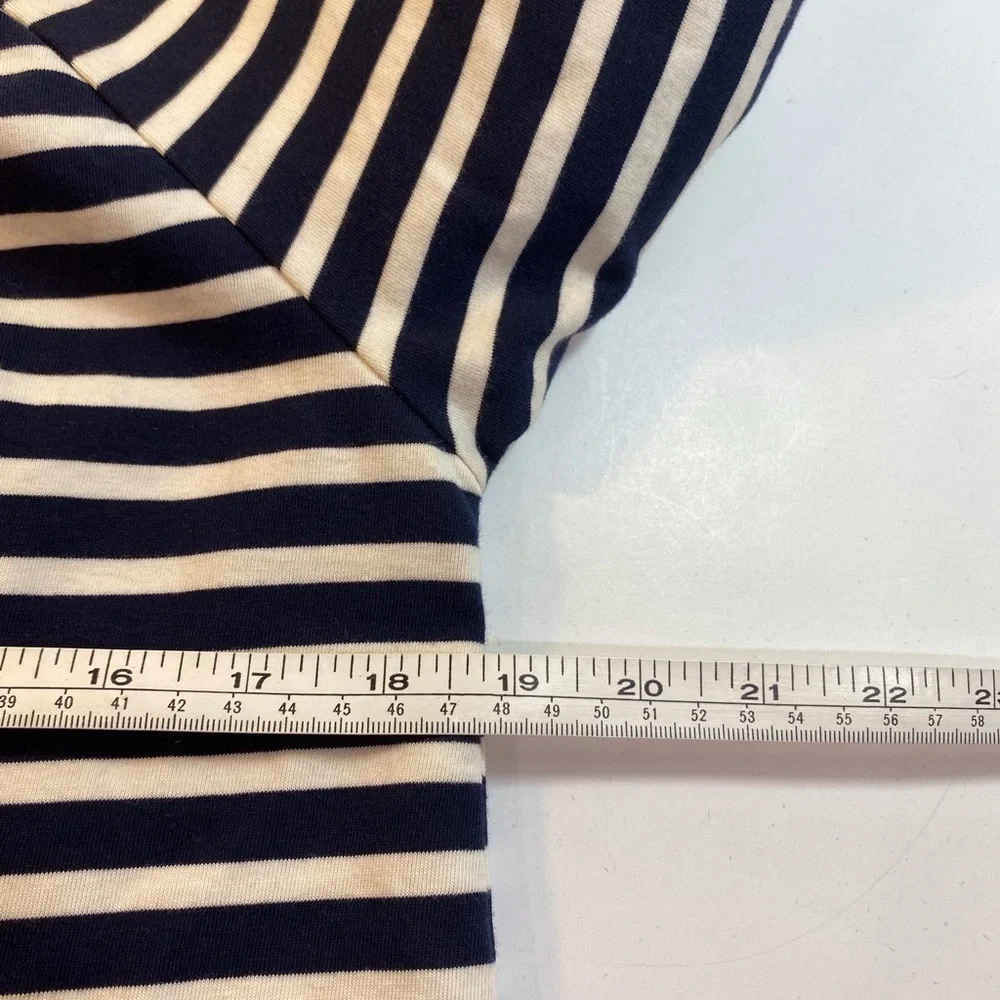 J.Crew Relaxed Striped Top Long Puff Sleeve
