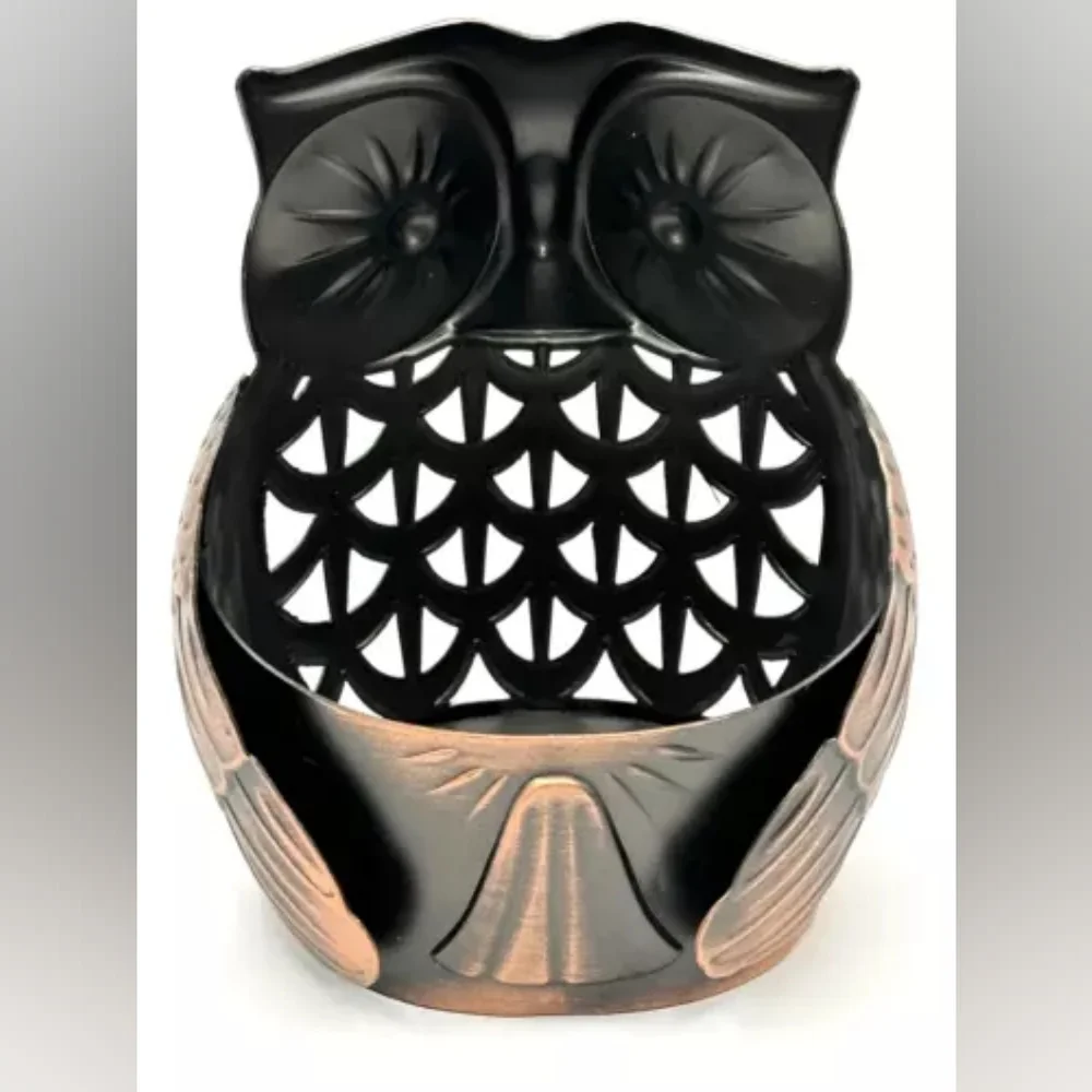 Bronze Metal Owl Soap / Candle holder
