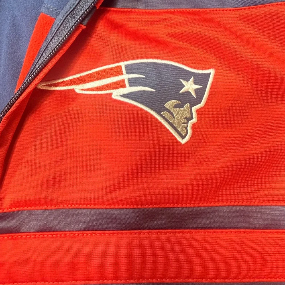 New England Patriots NFL Track Jacket Zip Up‎ Navy Red Adult XX Large