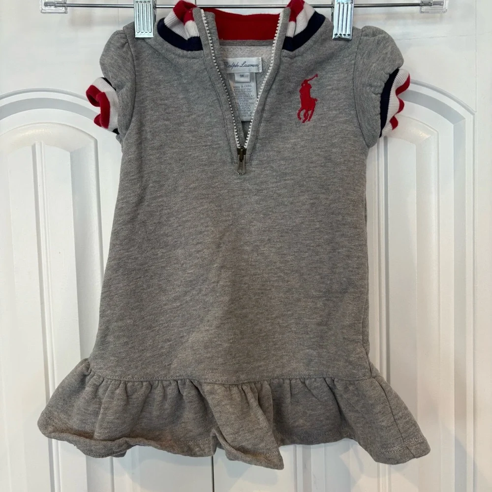 Ralph Lauren USA Gray‎ Dress Size 9 Months