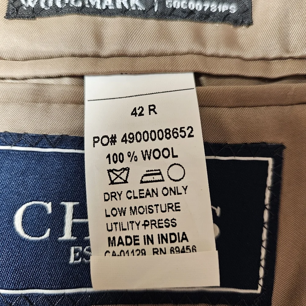 Chaps 100% 42r button