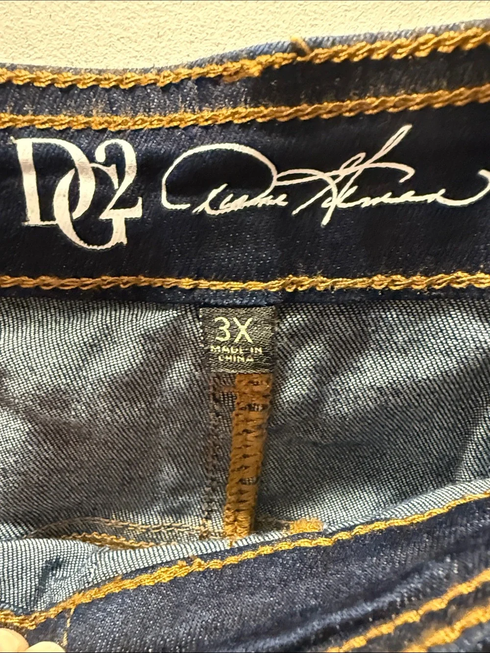 DG2 by Diane Gilman Dark Wash Button-Fly Pull On Jeans Flare Jeans