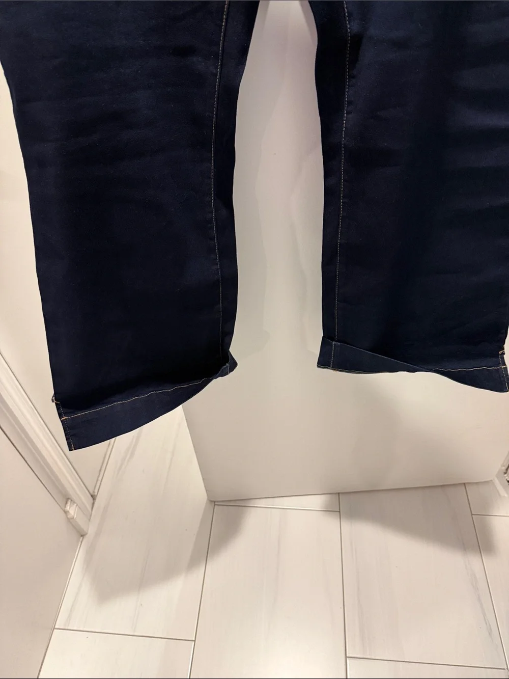 DG2 by Diane Gilman Dark Wash Button-Fly Pull On Jeans Flare Jeans