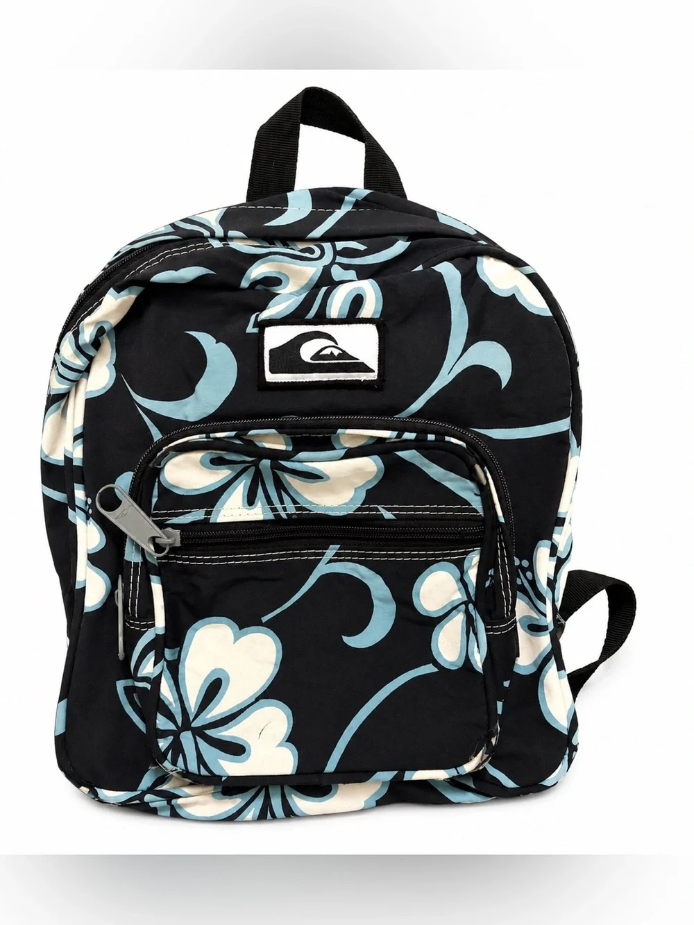 Vintage Quiksilver Floral Mini Backpack Y2K Hawaiian Surf Bag Fair Condition