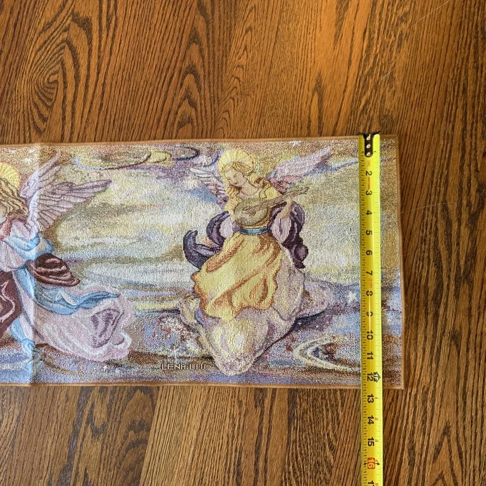 Table Expressions Lena Liu‎ Angel Tapestry Table Runner Gold 37.5 X 12.5