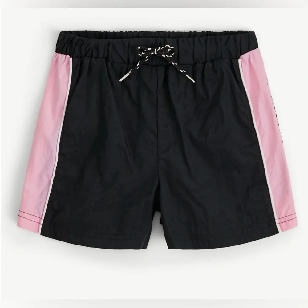 Justice x NASCAR Girls Windbreaker Shorts Black Pink Size S 7/8 NWT