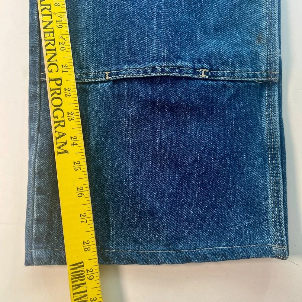 Dickies‎ Men's Carpenter Jeans 44x28 Heavy Denim Straight Wide Leg Altered READ