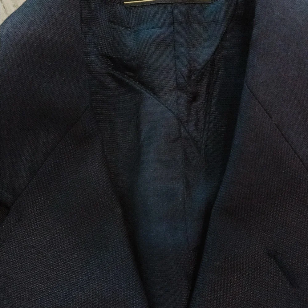 Calvin Klein Collection Navy Blazer with Gold Buttons