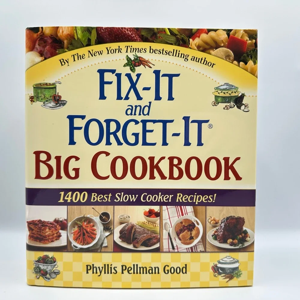 Fix-It Forget-It Big Cookbook Good 2008 Hardcover 1400 Slow Cooker Recipes‎ DJ
