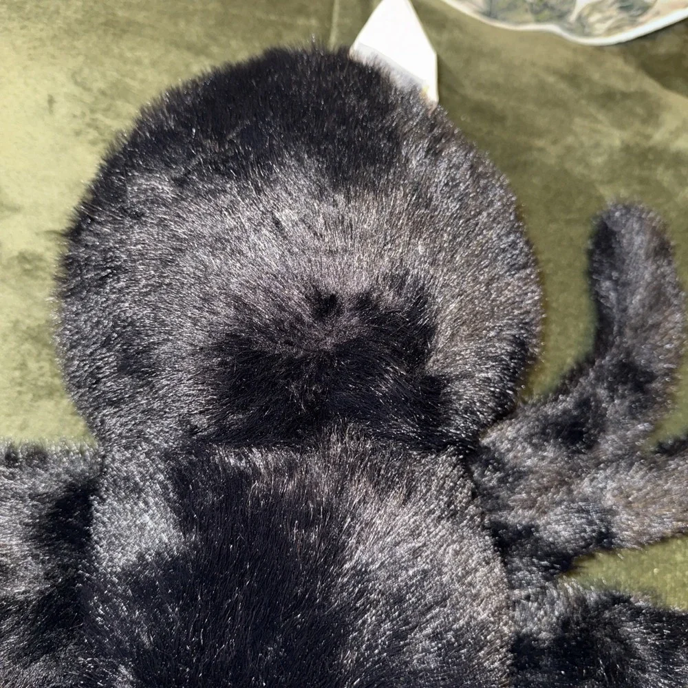 CYNTHIA ROWLEY-9x17 Oversized Faux Fur‎ Spider Accent Pillow Decor Prop New
