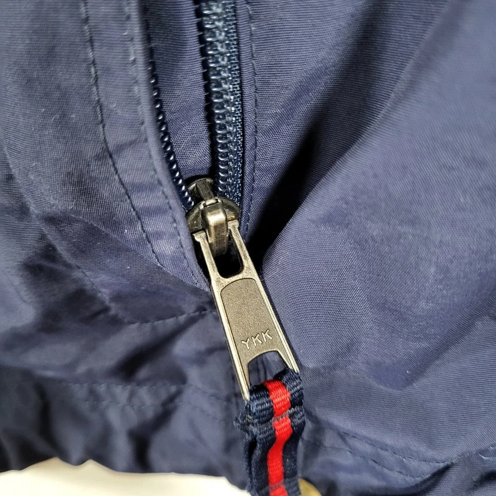 L.L. Bean Men's Large Blue Red Trim 3-in-1 Jacket Extra Zipper for Fleece Lining