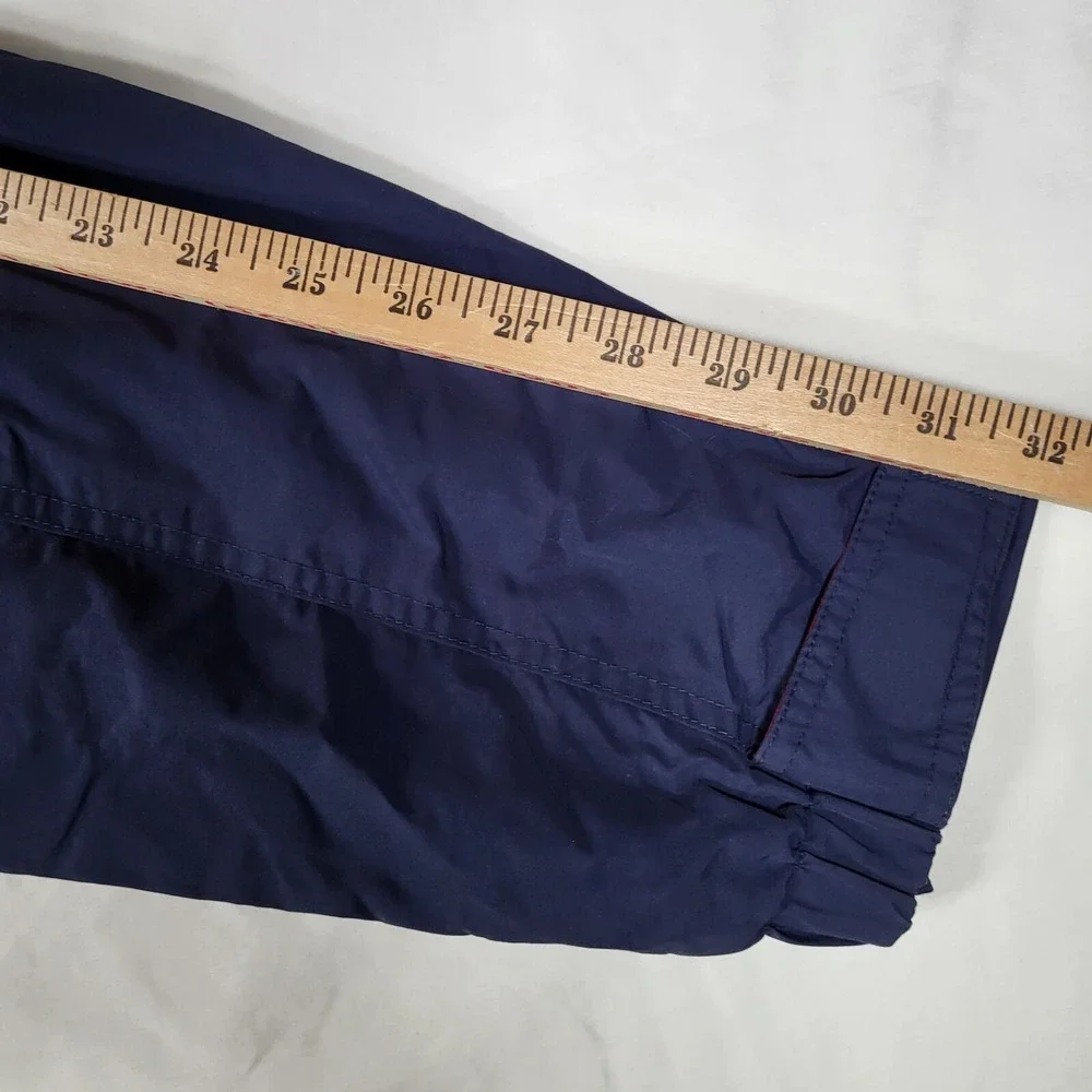 L.L. Bean Men's Large Blue Red Trim 3-in-1 Jacket Extra Zipper for Fleece Lining