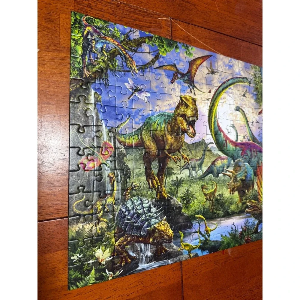 Ravensburger Jigsaw Puzzle Kids 200 XXL Blue Dinosaur Realm of Giants Complete