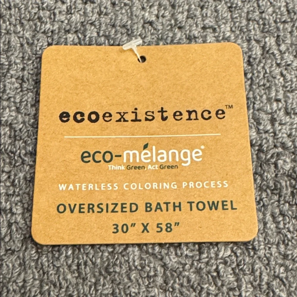 2pc ECOEXISTENCE Eco-Melange Oversized Bath Towel Set - Gray - 30