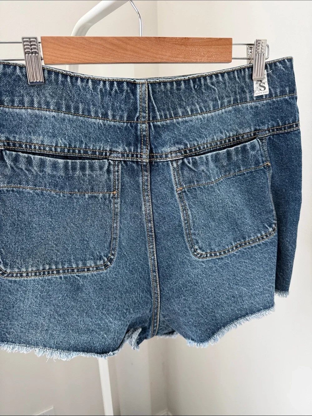 Altar'd State Denim Wrap Skort in Blue Size XL