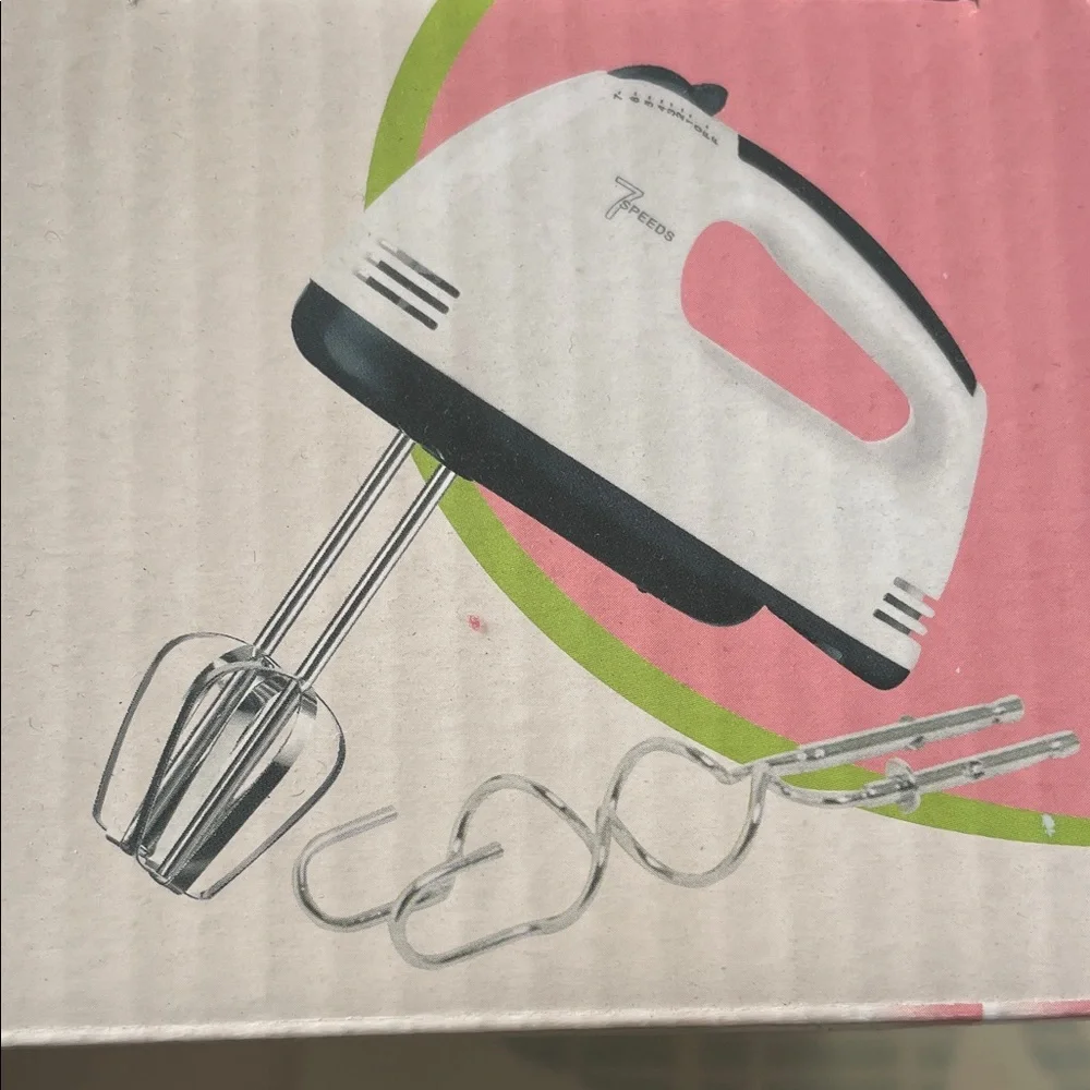 Power Hand Mixer with Attachments - White