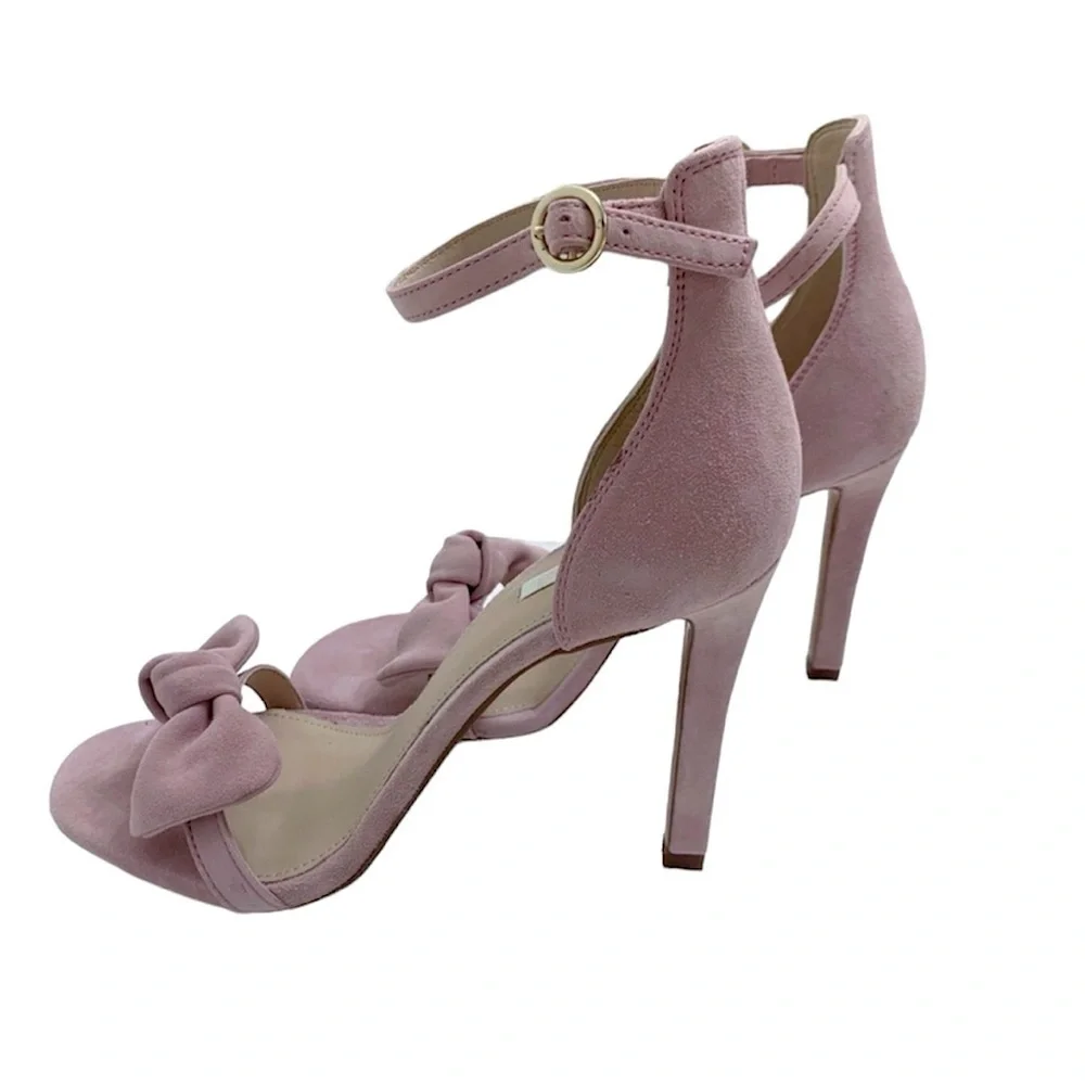 H&M Suede Bow Stiletto Heels Size 7/38 New