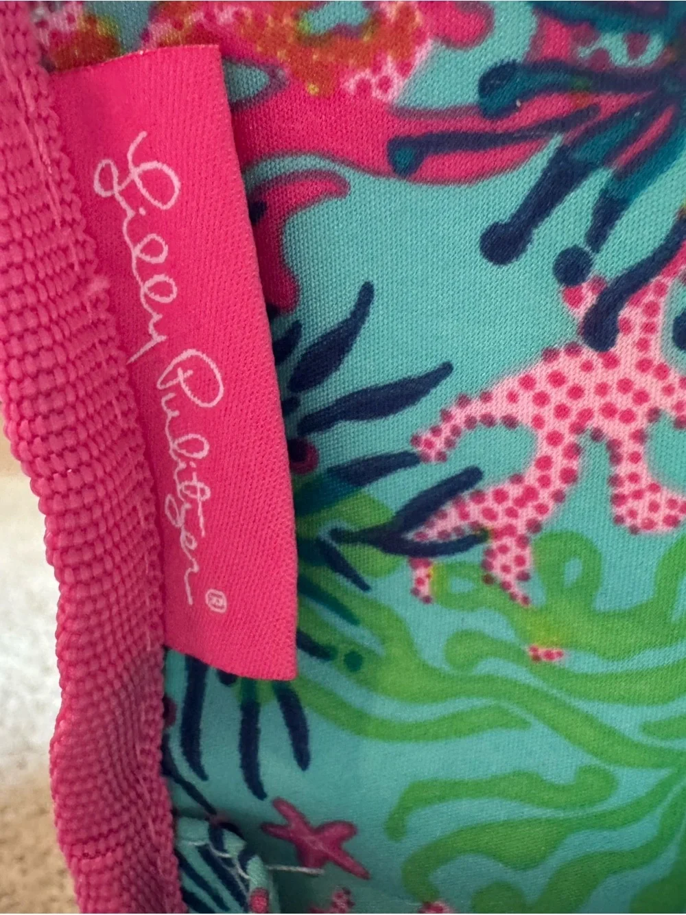 Lilly Pulitzer aqua tote