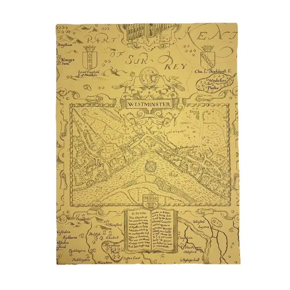 THIBAUT London Map TABACCO Sample Sheet 13.25” x 17.5” Pattern 839-T-6010