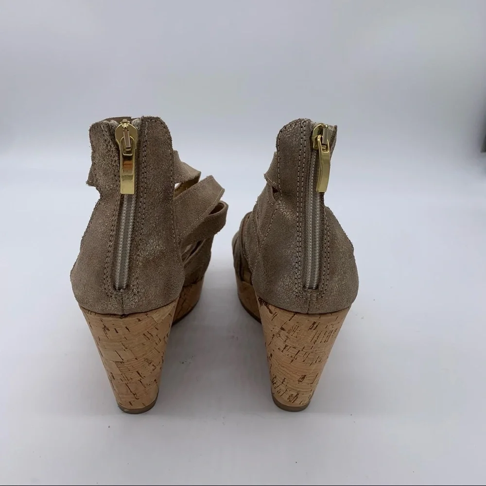 Cordani Electra Wedge Sandal‎ Cage Platform Suede