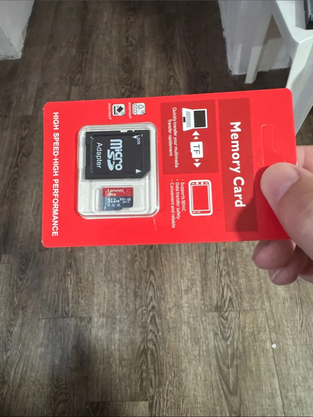 adidas White Memory Card Retail Backing
