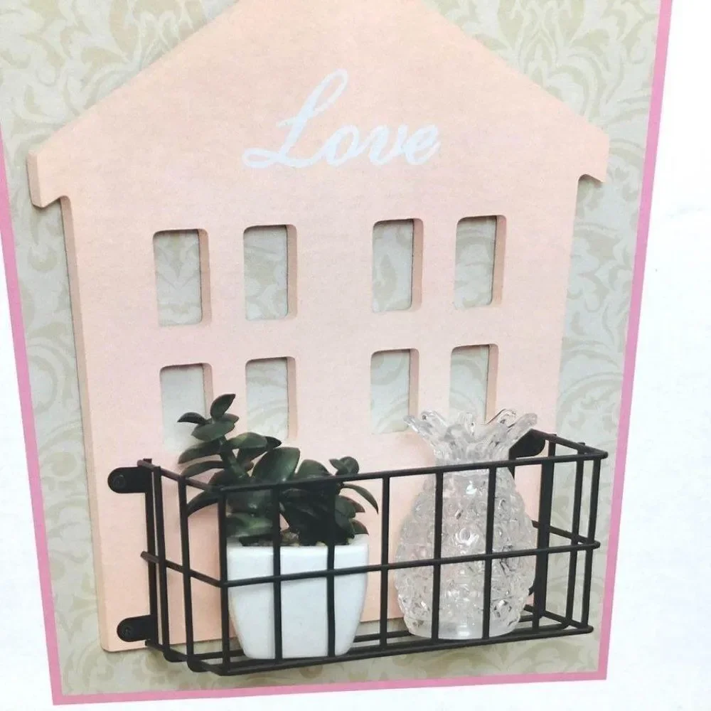 Decorative Wall Shelf Wood House NEW