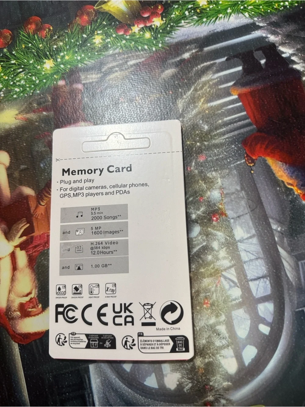 adidas White Memory Card Retail Backing