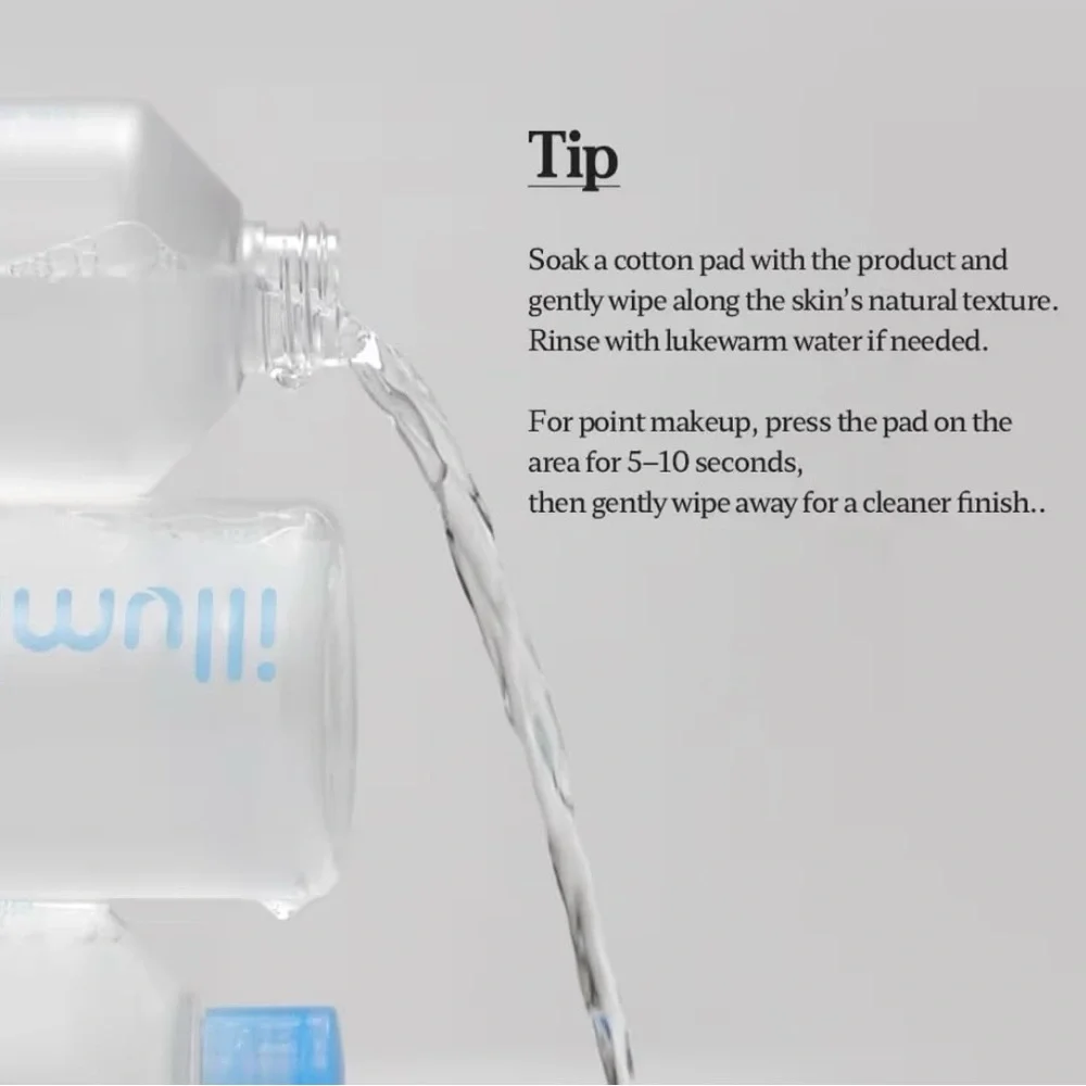 illumiel‎ Mild Clear Cleansing Water 13.5oz Makeup Remover K-Beauty EXP 6/28
