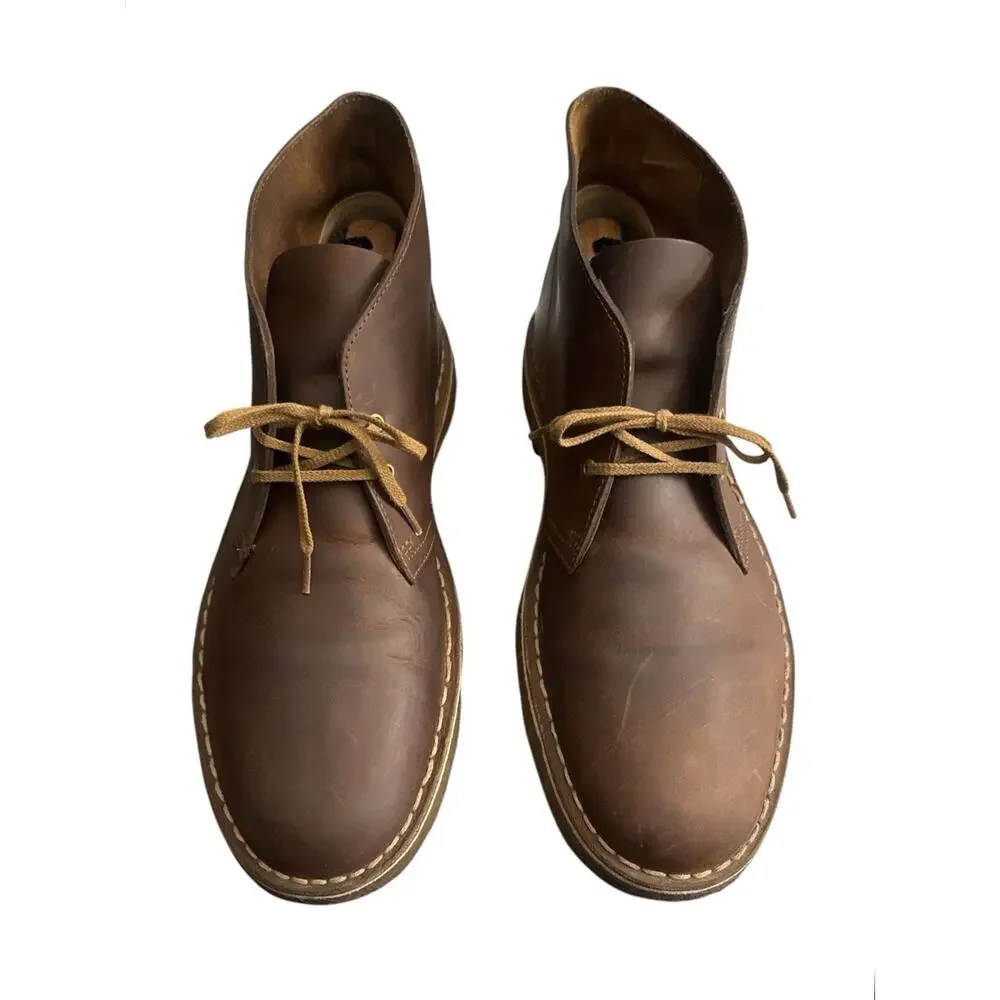 12 Clarks Originals Desert Boot Chukka Boots Beeswax Brown Men's Casual 26106562