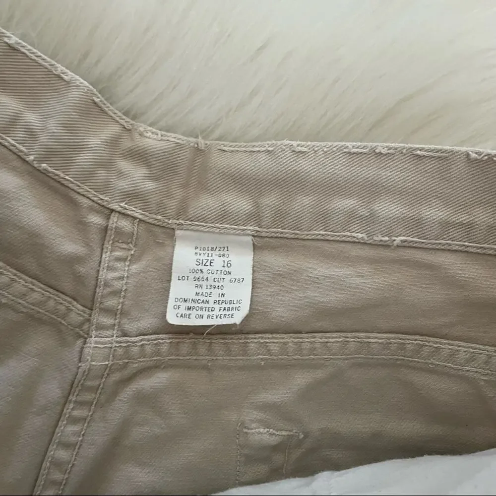 Vintage Oscar de la Renta High Waist Shorts Denim Tan