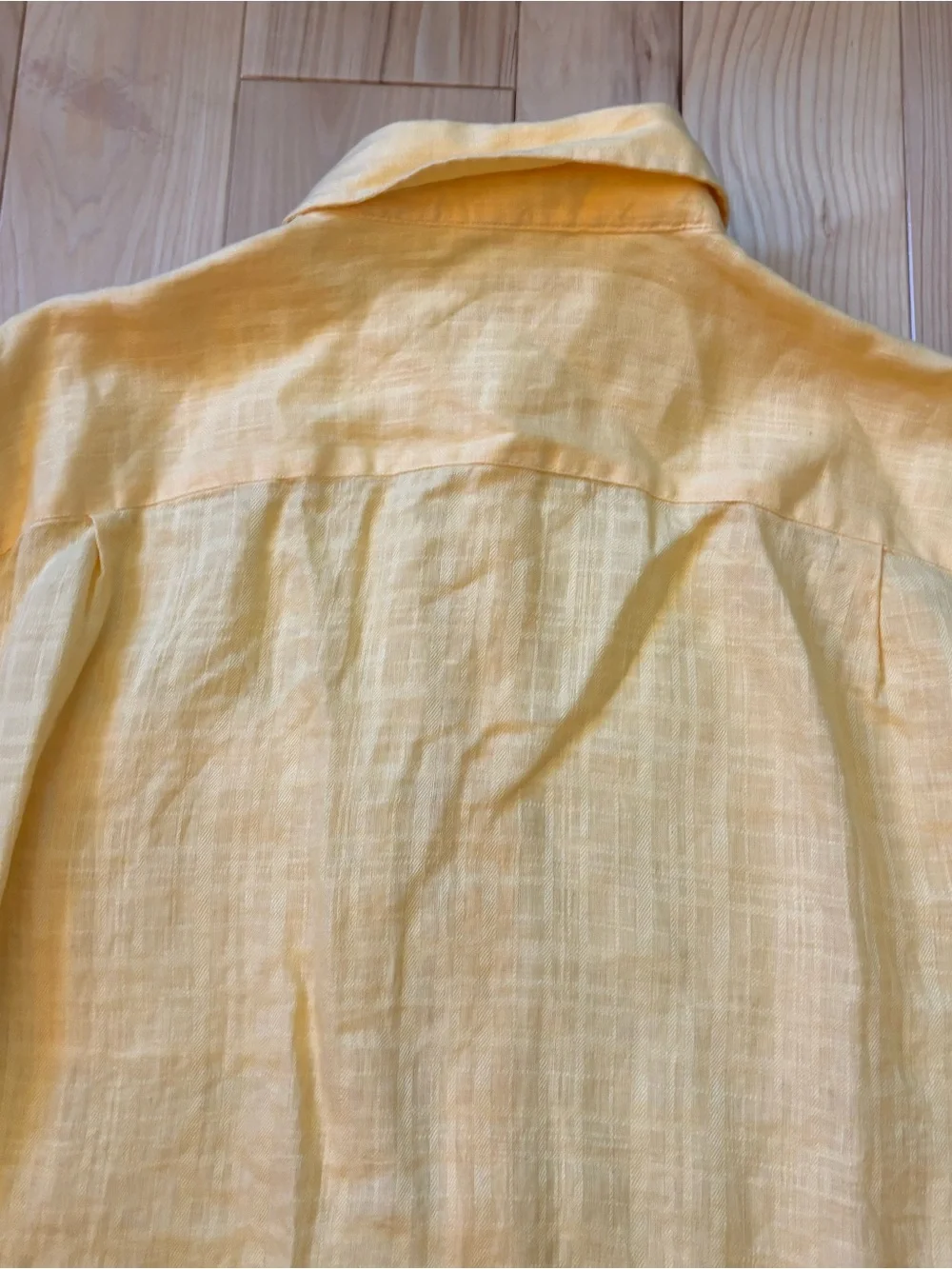 Jos. A Bank Yellow Linen Button Front Long Sleeve Shirt