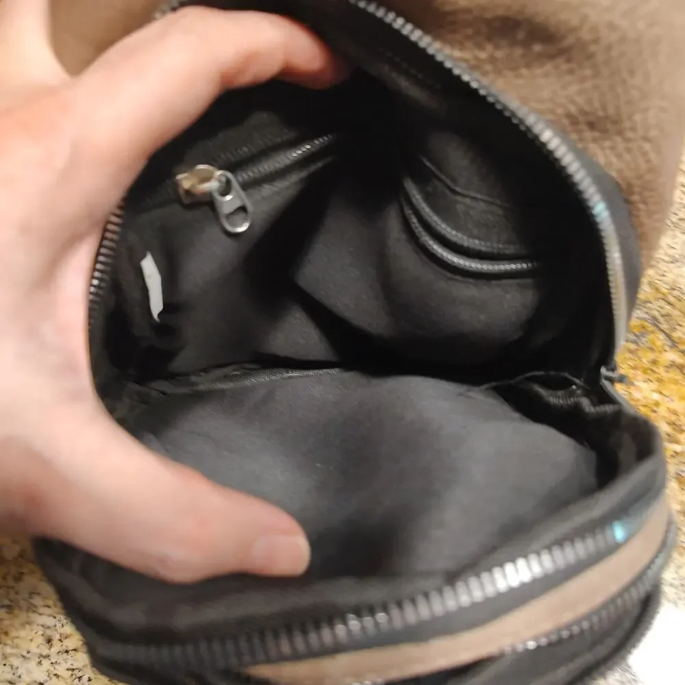 Brown Sling Bag with Zipper Pockets - Stylish and Functional