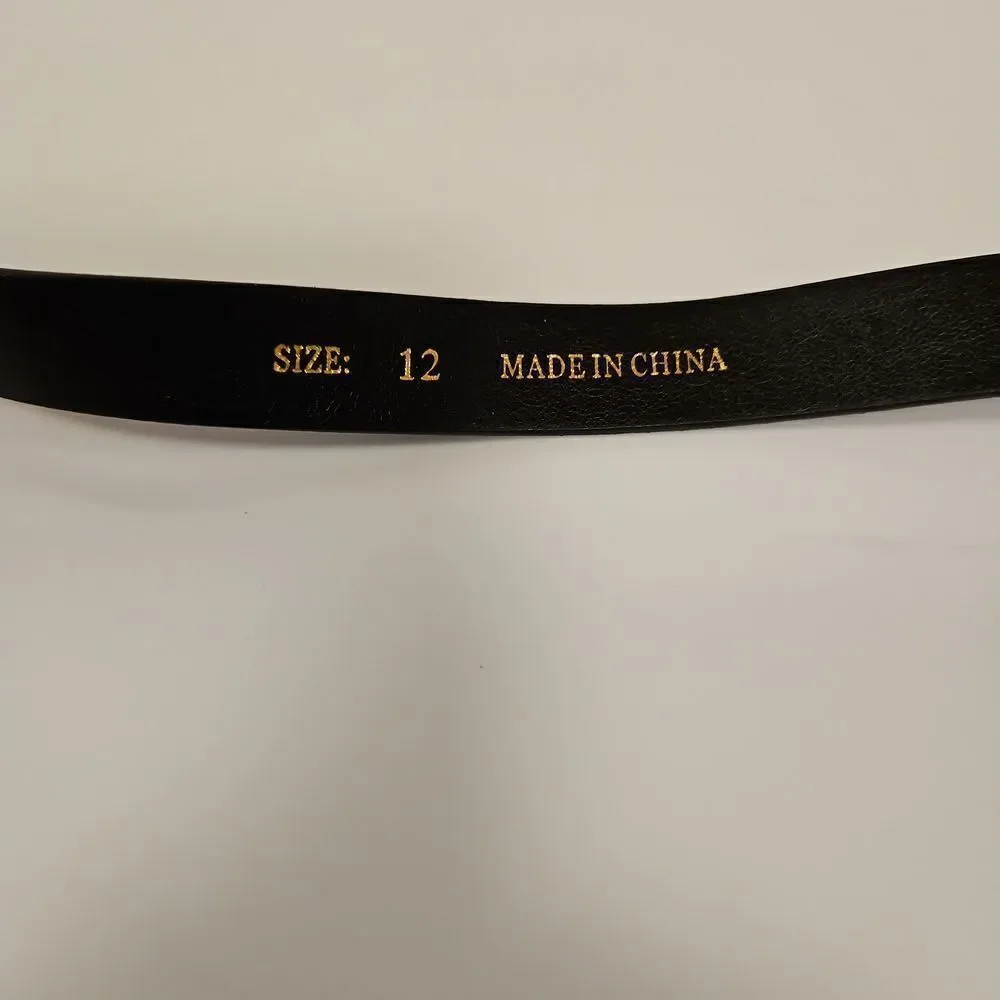Black Belt Silver Hardware sz 12