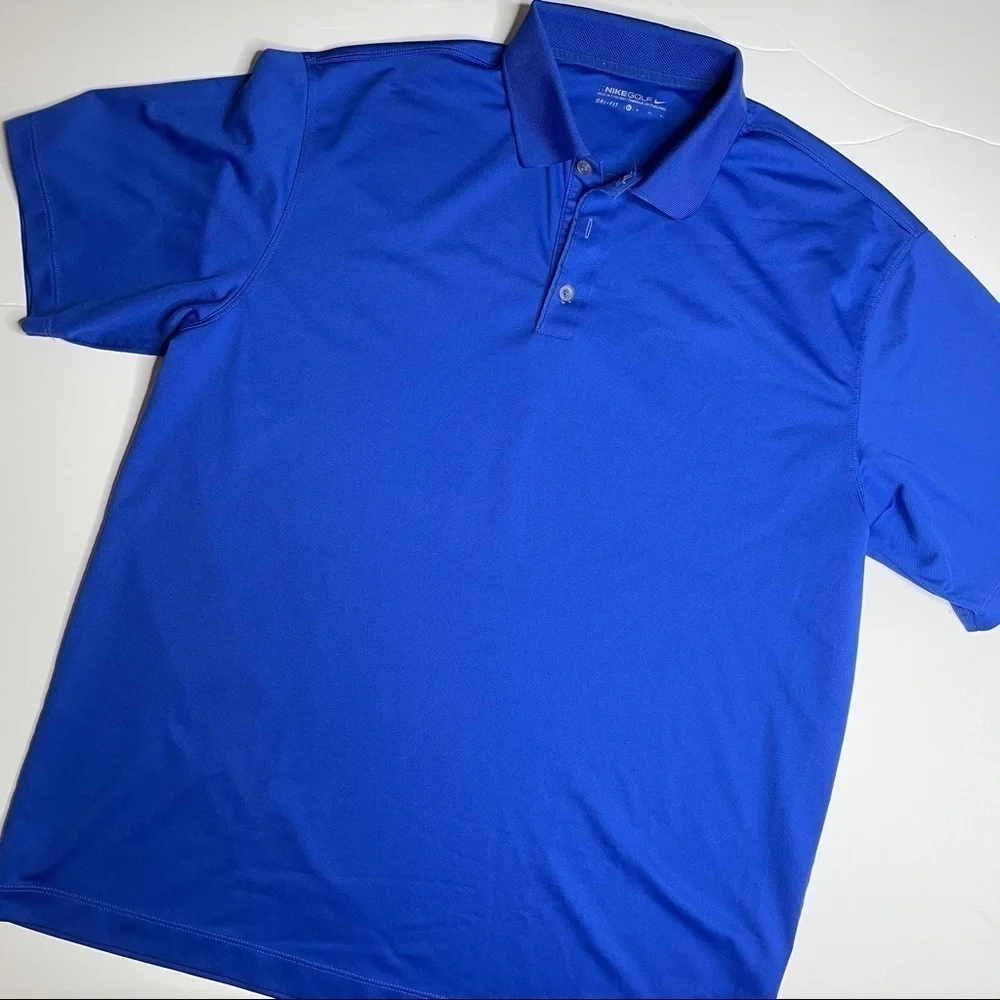 Nike Golf Royal Blue Short Sleeve Collared Polo Shirt size XL
